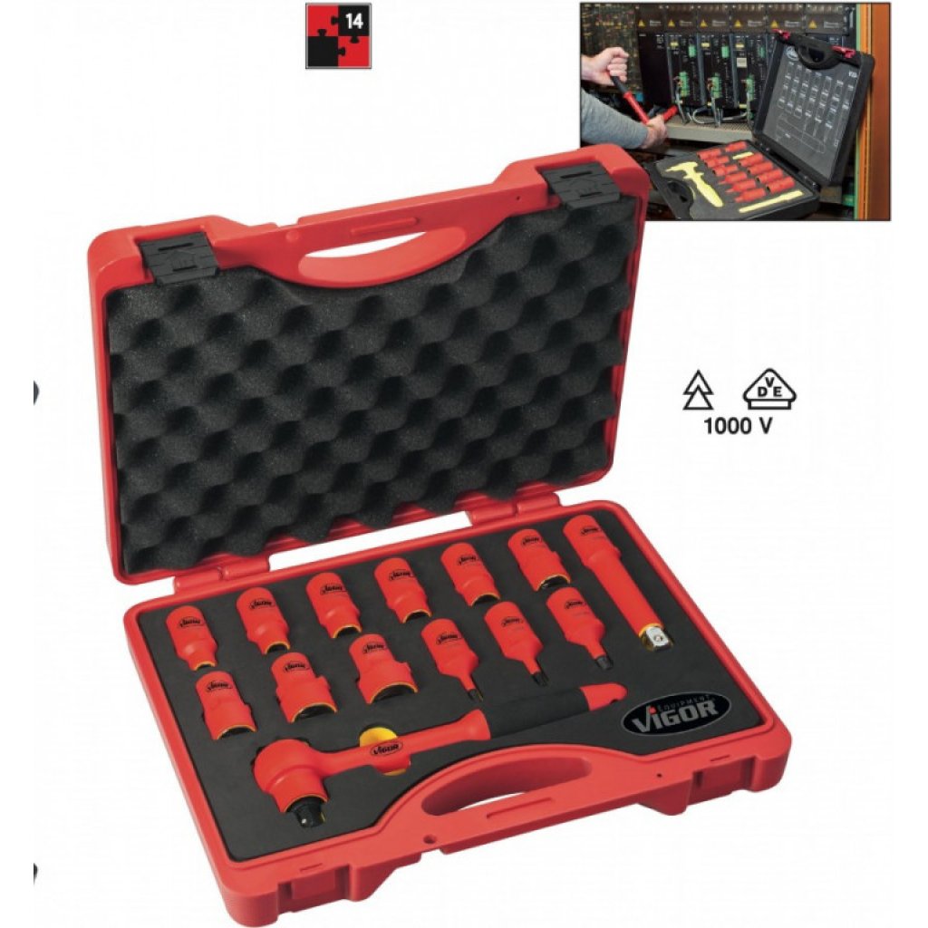 Gola sada (VDE) 1/2”, 14 ks - V3343