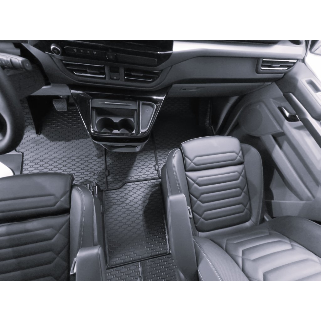 Gumové autokoberce Ford Tourneo / Transit Custom 2místný + tunel 2023- | RIGUM