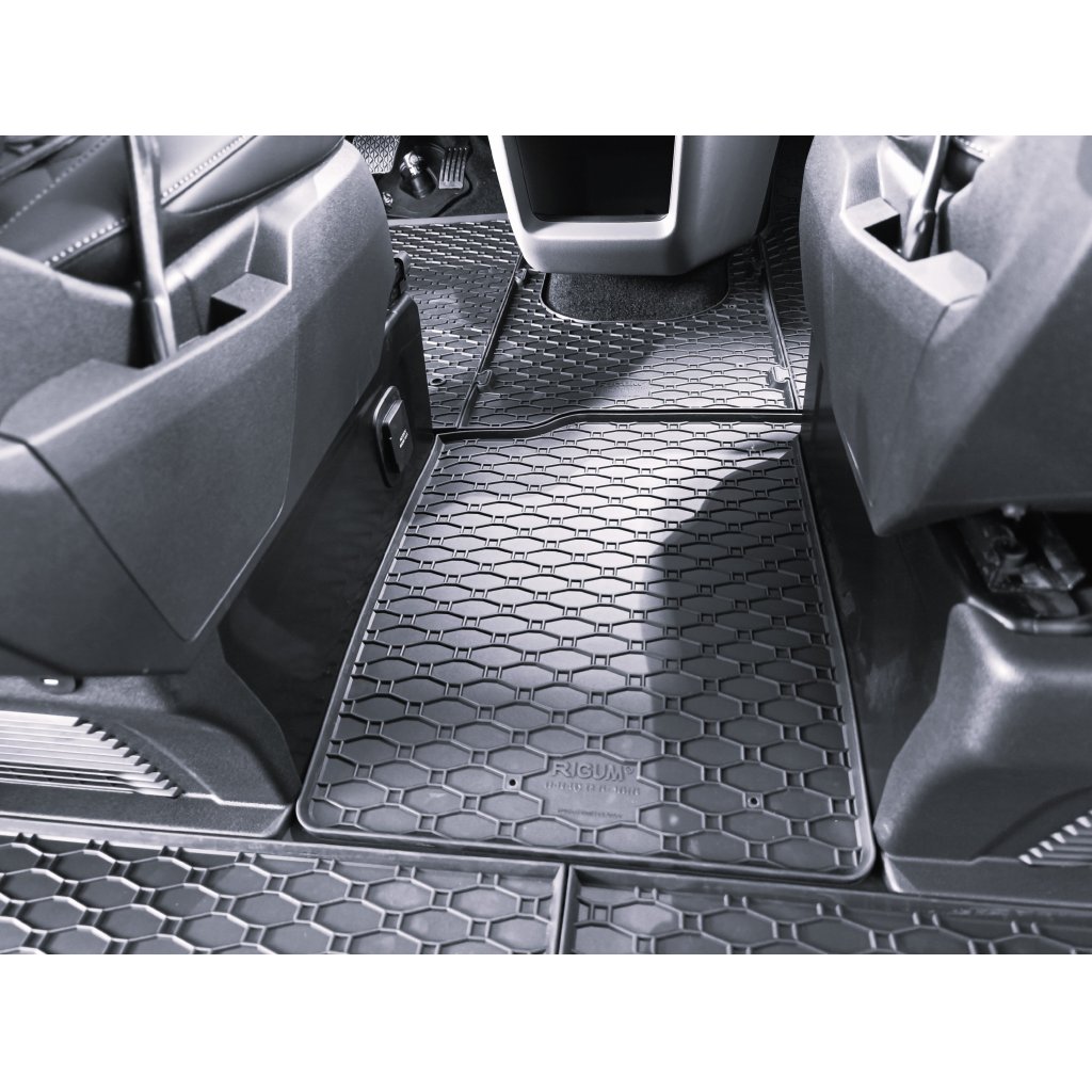 Gumové autokoberce Ford Tourneo / Transit Custom 2místný + tunel 2023- | RIGUM