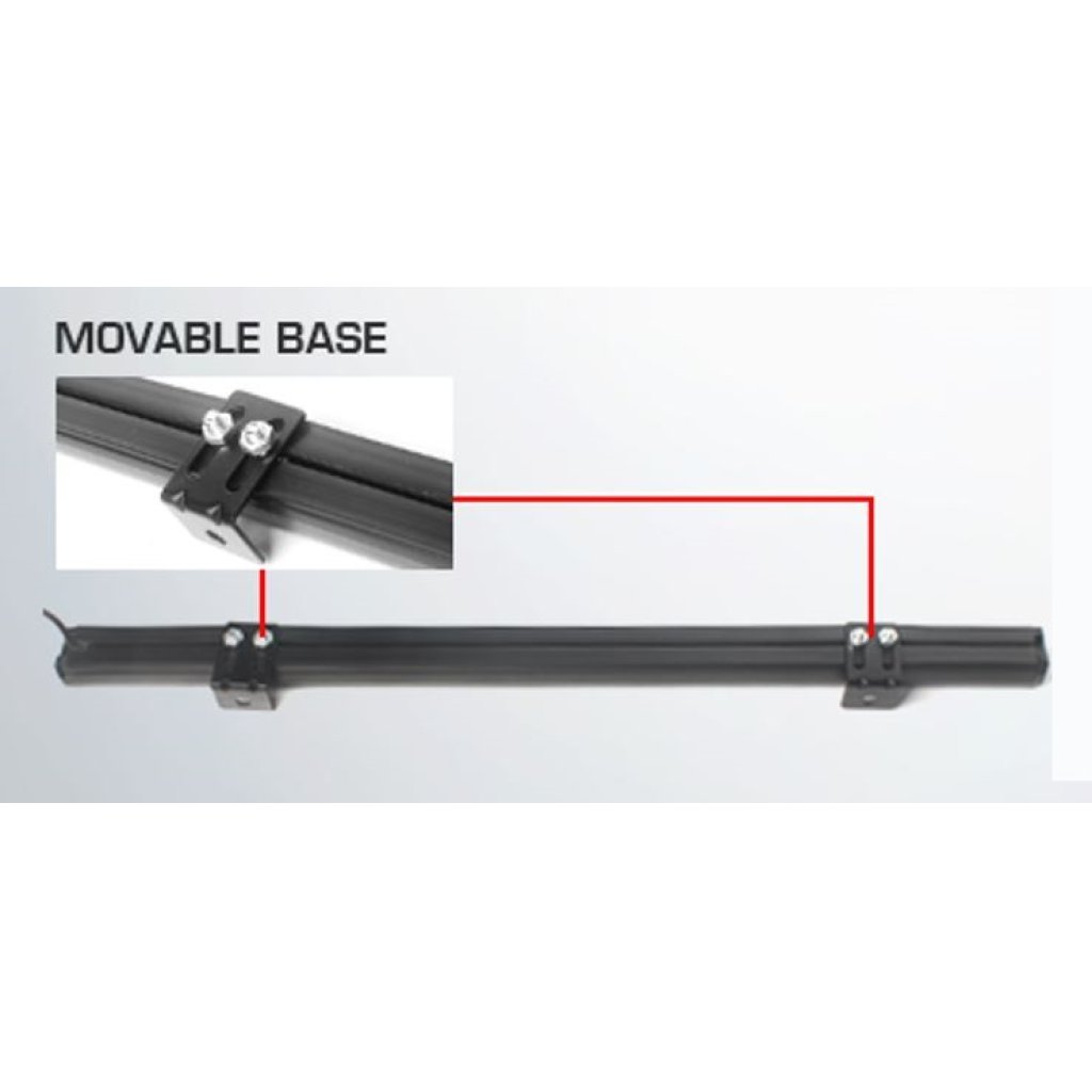 Gumové výstražné LED světlo vnější, oranžové, 12/24V, 540mm