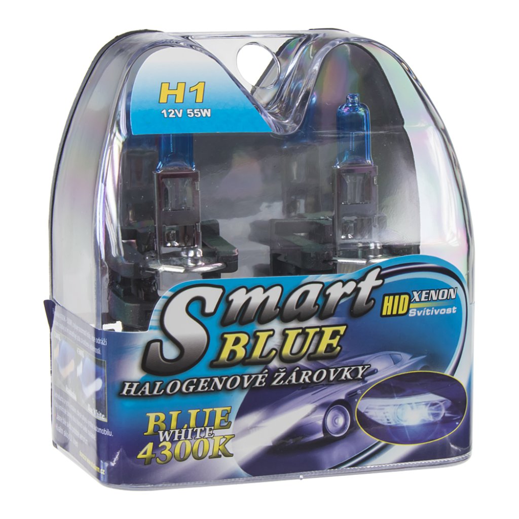 Halogen. žárovka 12V s paticí H1, Blue white 4300K