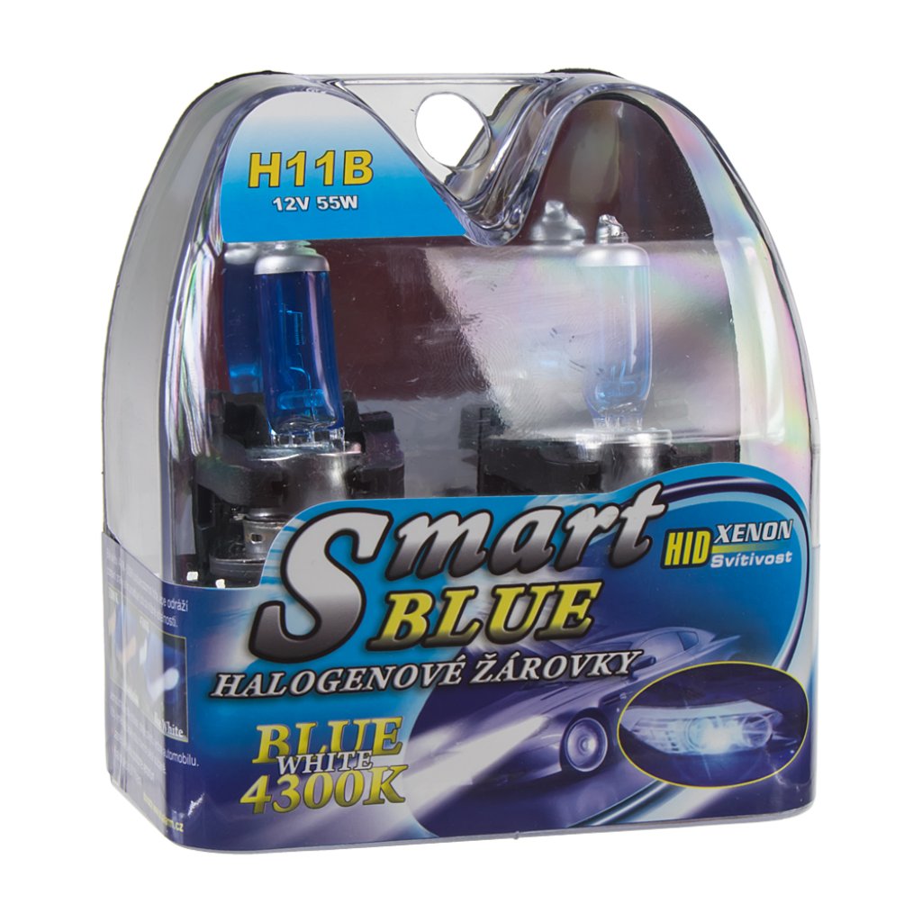 Halogen. žárovka 12V s paticí H11B (PGJ19-2), Blue white 4300K
