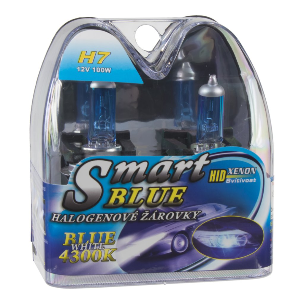 Halogen. žárovka 12V s paticí H7, Blue white 4300K, 100W