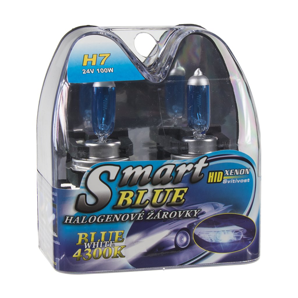 Halogen. žárovka 24V s paticí H7, Blue white 4300K, 100W