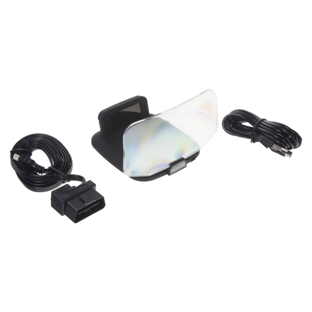 HEAD UP DISPLEJ 4" / TFT LCD, OBDII + GPS, reflexní deska