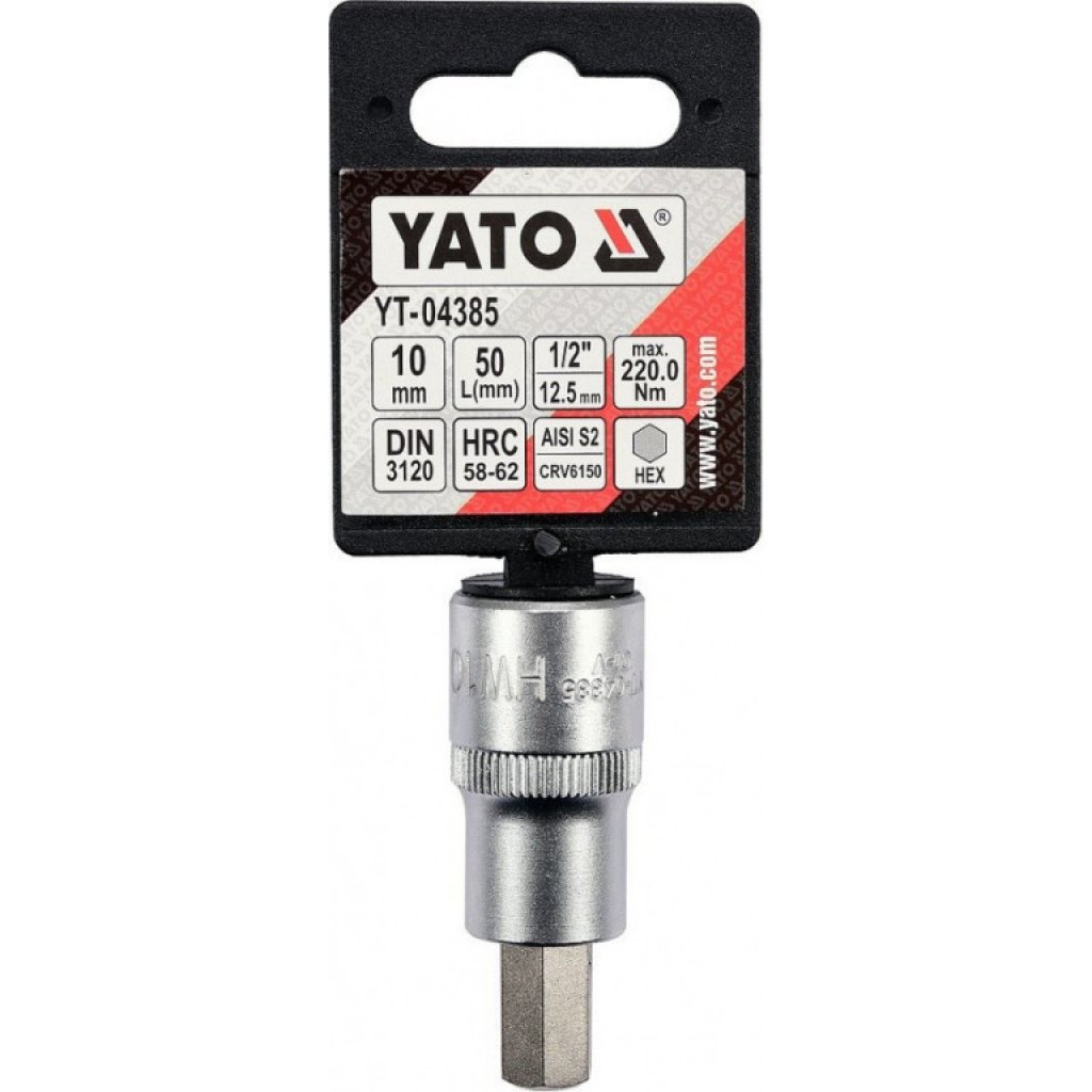 Hlavice s bitem HEX 1/2" H10 Yato - YT-04385