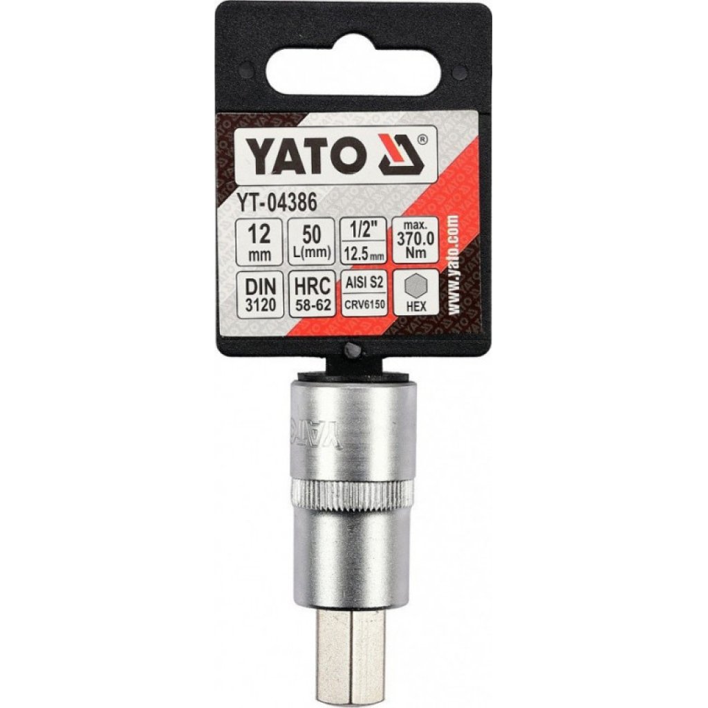Hlavice s bitem HEX 1/2" H12 Yato - YT-04386