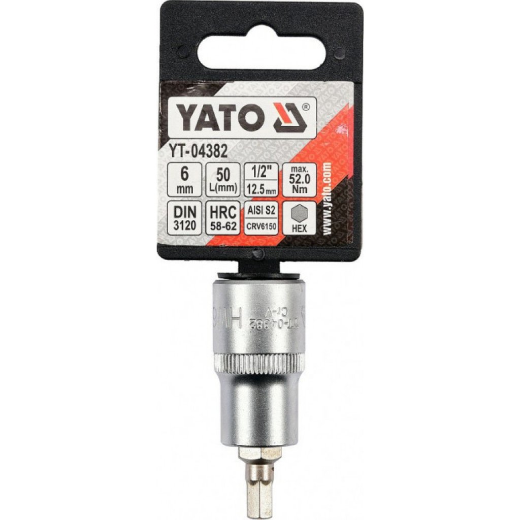 Hlavice s bitem HEX 1/2" H6 Yato - YT-04382
