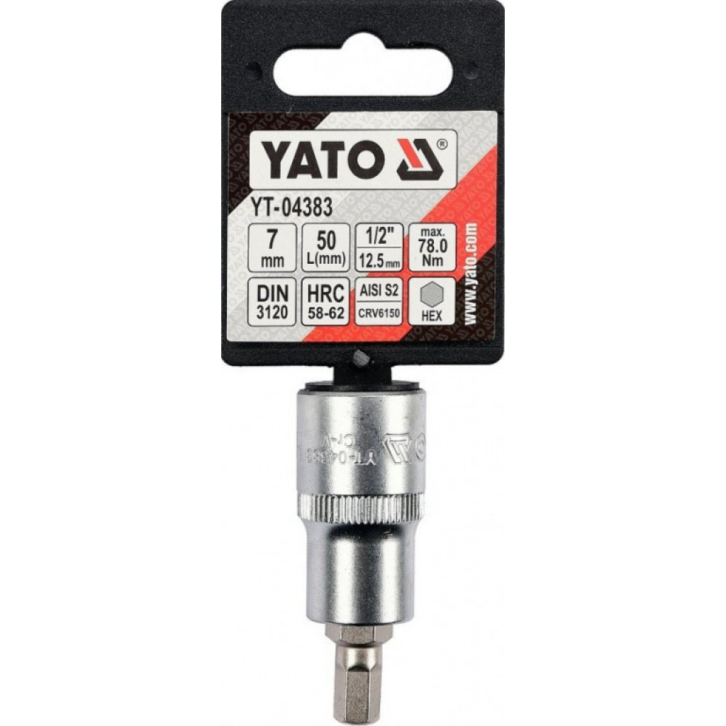 Hlavice s bitem HEX 1/2" H7 Yato - YT-04383