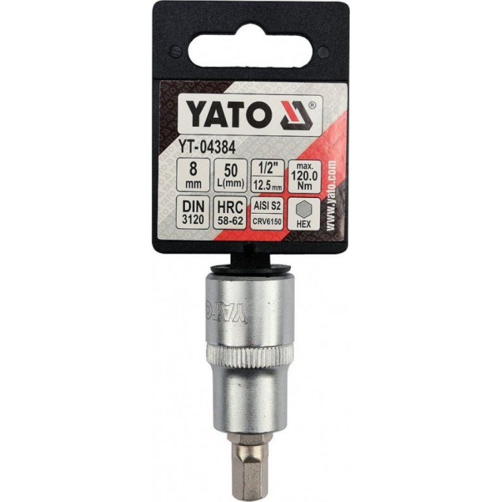 Hlavice s bitem HEX 1/2" H8 Yato - YT-04384