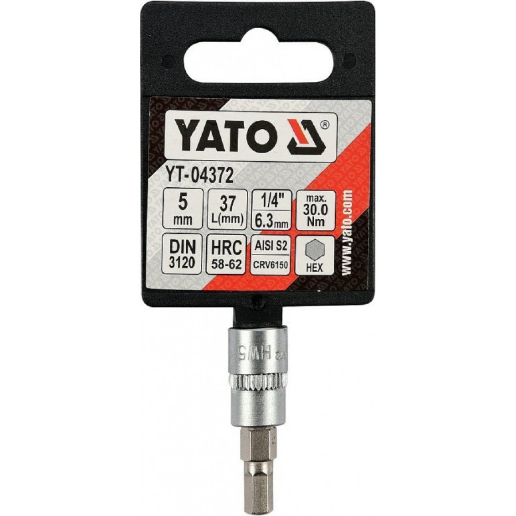 Hlavice s bitem HEX 1/4" H5 Yato - YT-04372