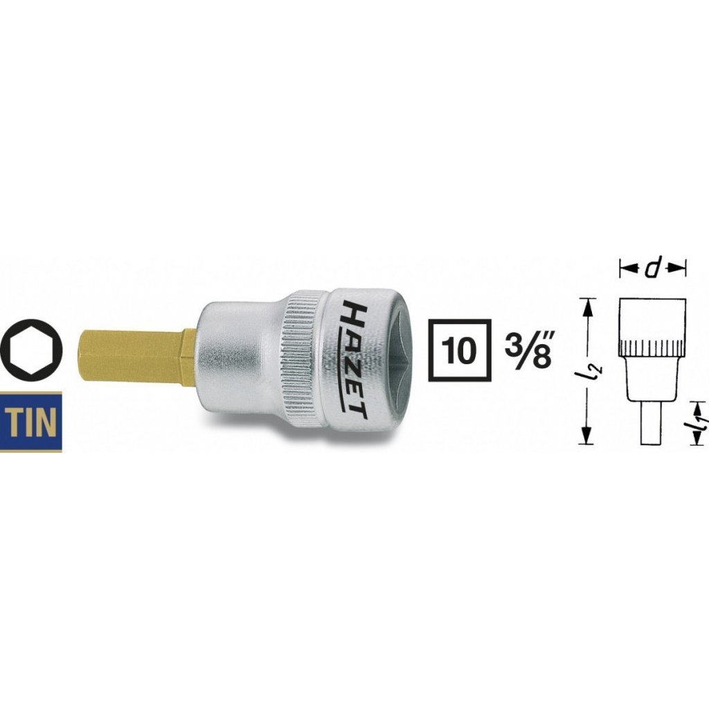 Hlavice s bitem HEX 3/8" S3 Hazet 8801K-3 - HA053582