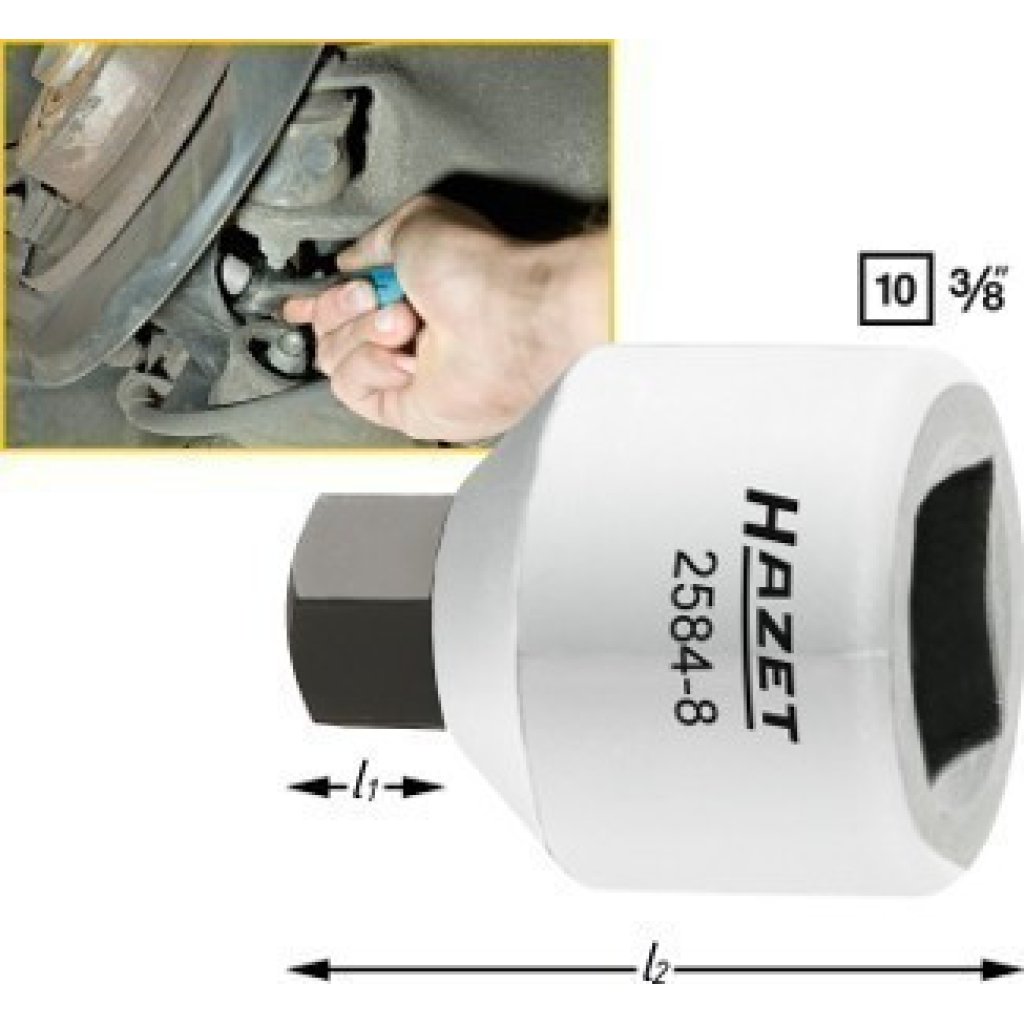 Hlavice s bitem HEX 3/8" S8 Hazet 2584-8 - HA149438