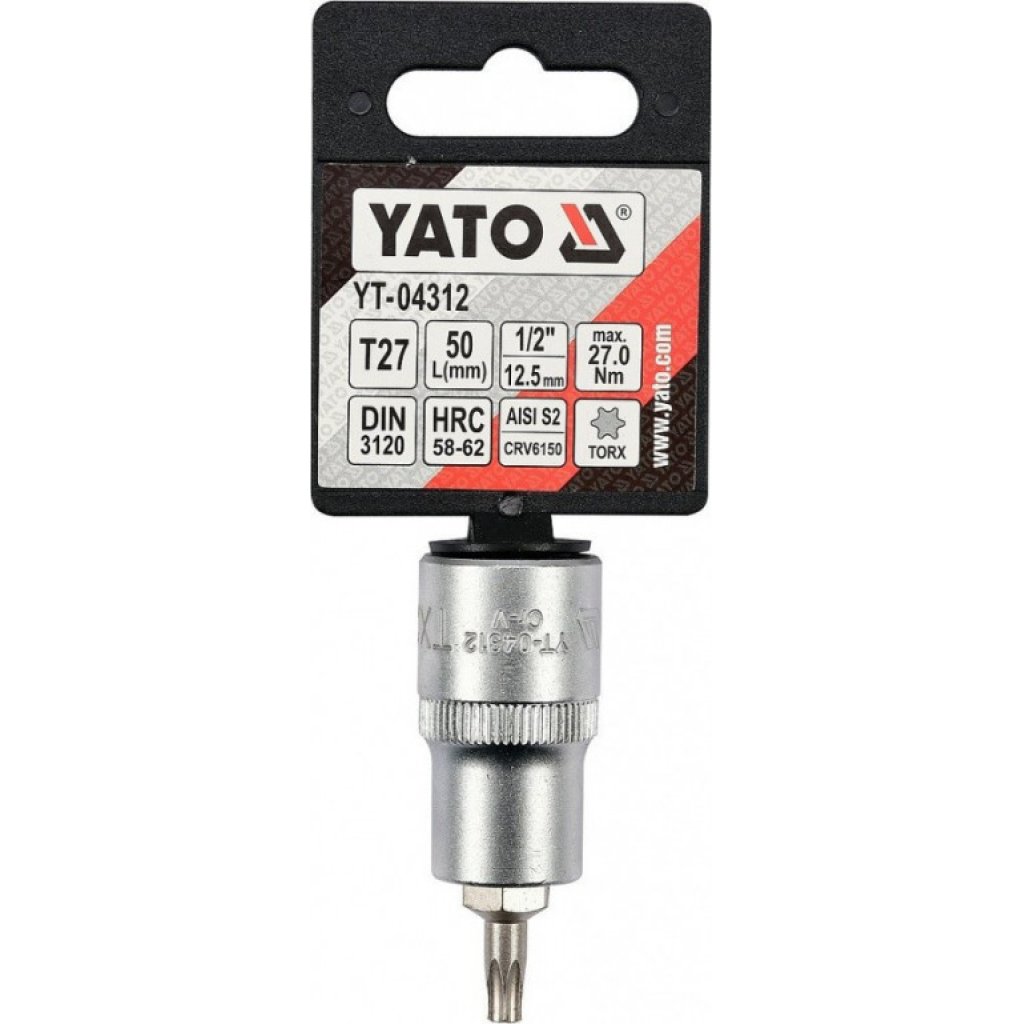 Hlavice s bitem TORX 1/2" T27 YATO - YT-04312