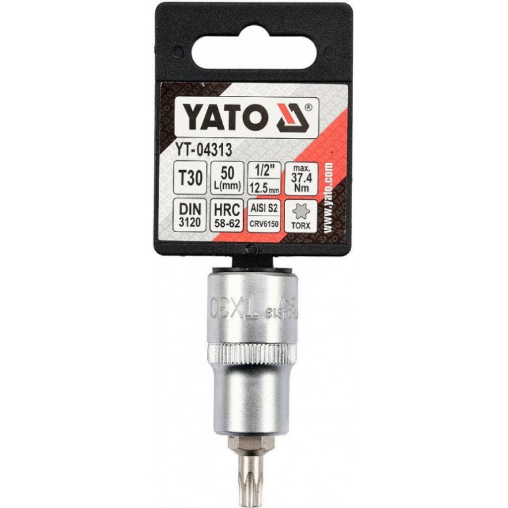 Hlavice s bitem TORX 1/2" T30 YATO - YT-04313