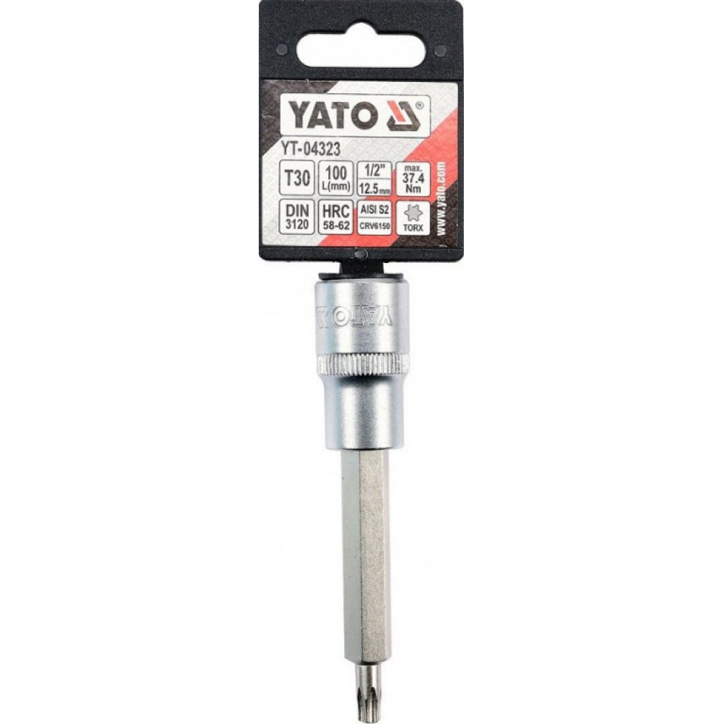 Hlavice s bitem TORX 1/2" T30 YATO - YT-04323