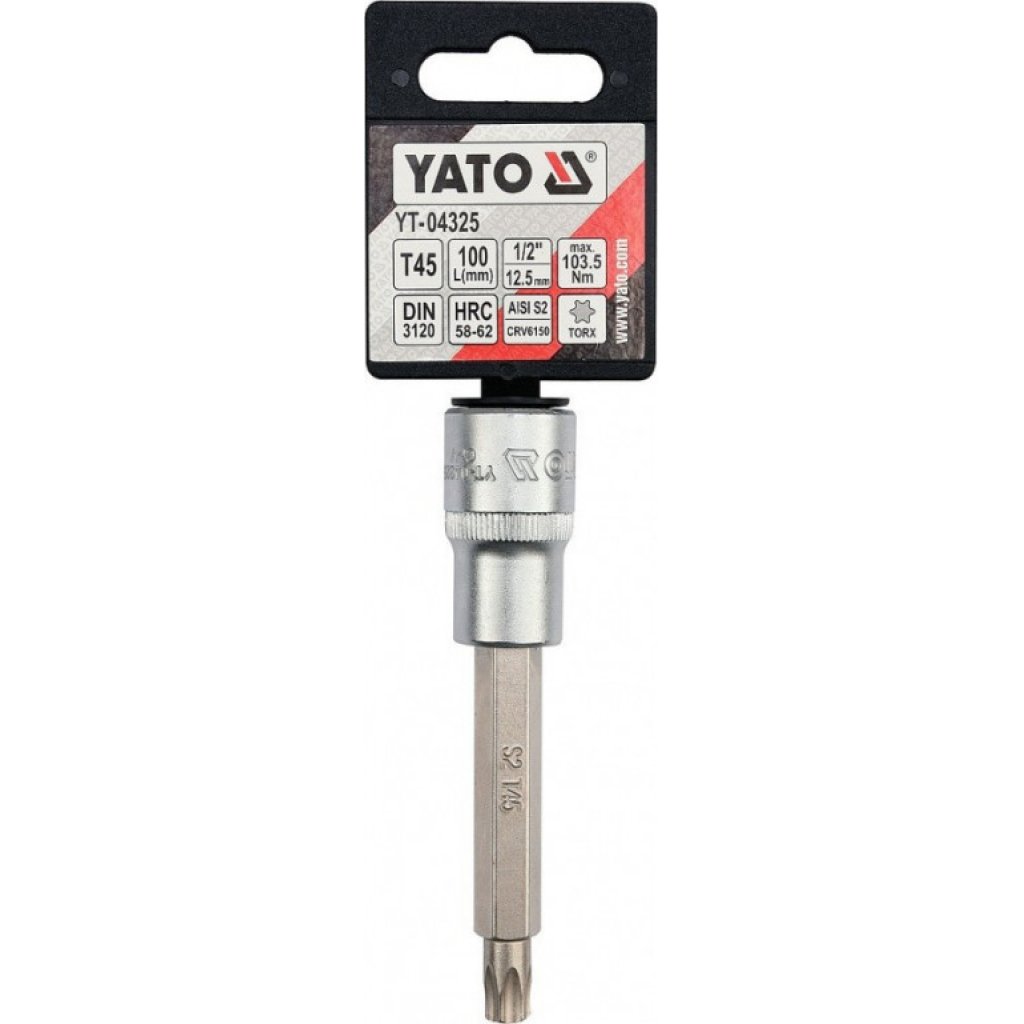 Hlavice s bitem TORX 1/2" T45 YATO - YT-04325