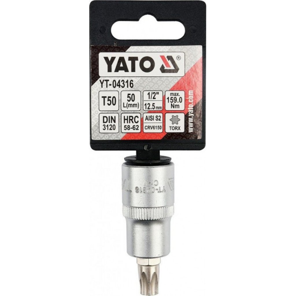 Hlavice s bitem TORX 1/2" T50 YATO - YT-04316