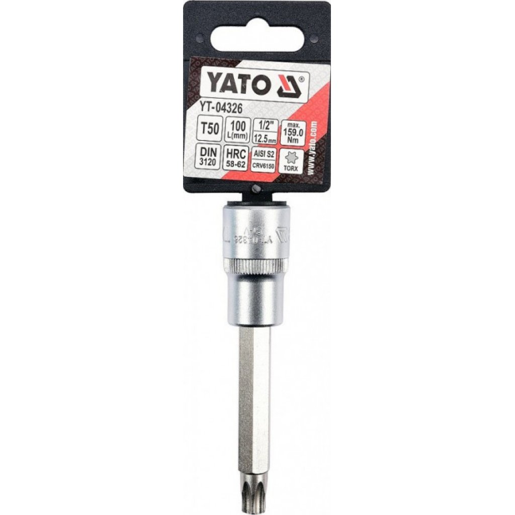 Hlavice s bitem TORX 1/2" T50 YATO - YT-04326