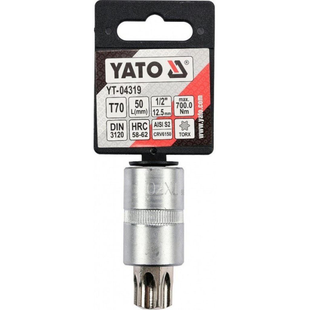 Hlavice s bitem TORX 1/2" T70 YATO - YT-04319