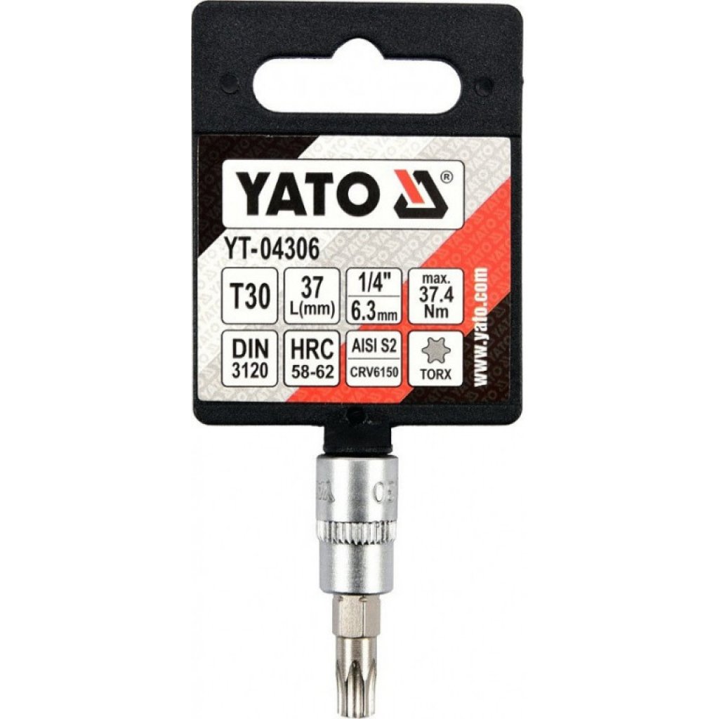 Hlavice s bitem TORX 1/4" T30 YATO - YT-04306