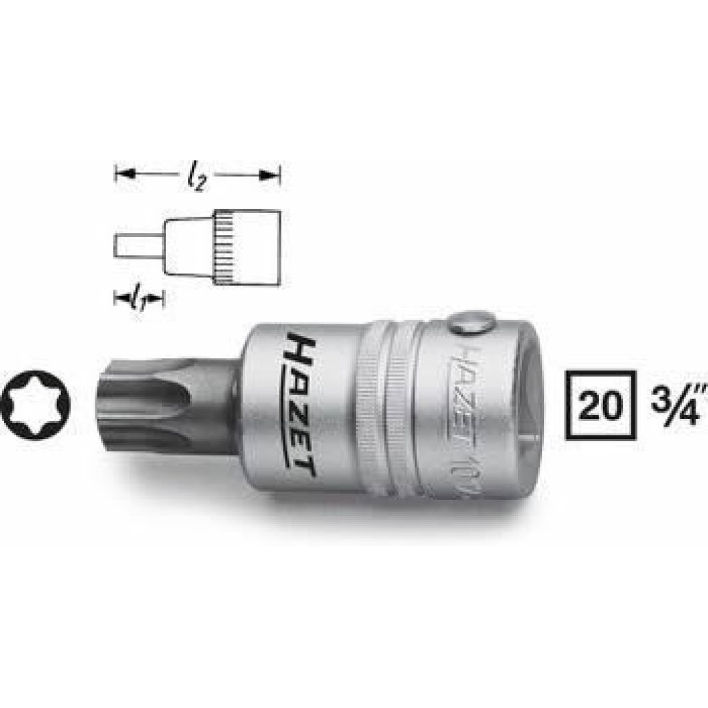 Hlavice s bitem TORX 3/4" T100 HAZET 1012-T100 - HA087525