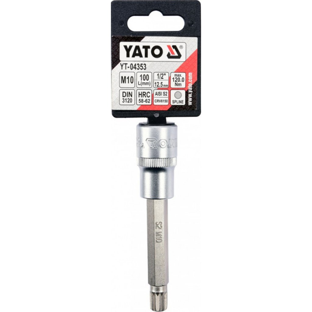 Hlavice s bitem XZN 1/2" M10 YATO - YT-04353