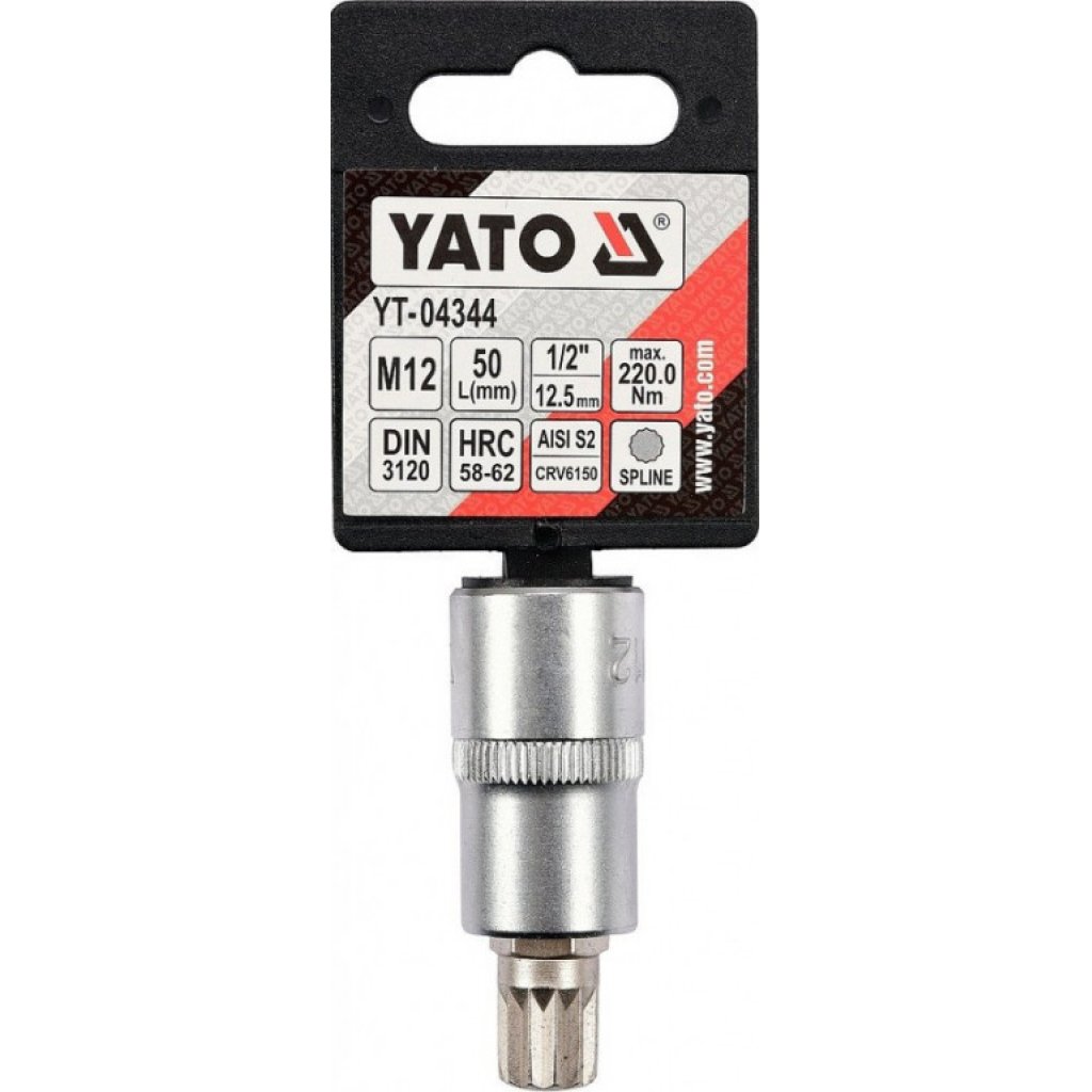 Hlavice s bitem XZN 1/2" M12 YATO - YT-04344