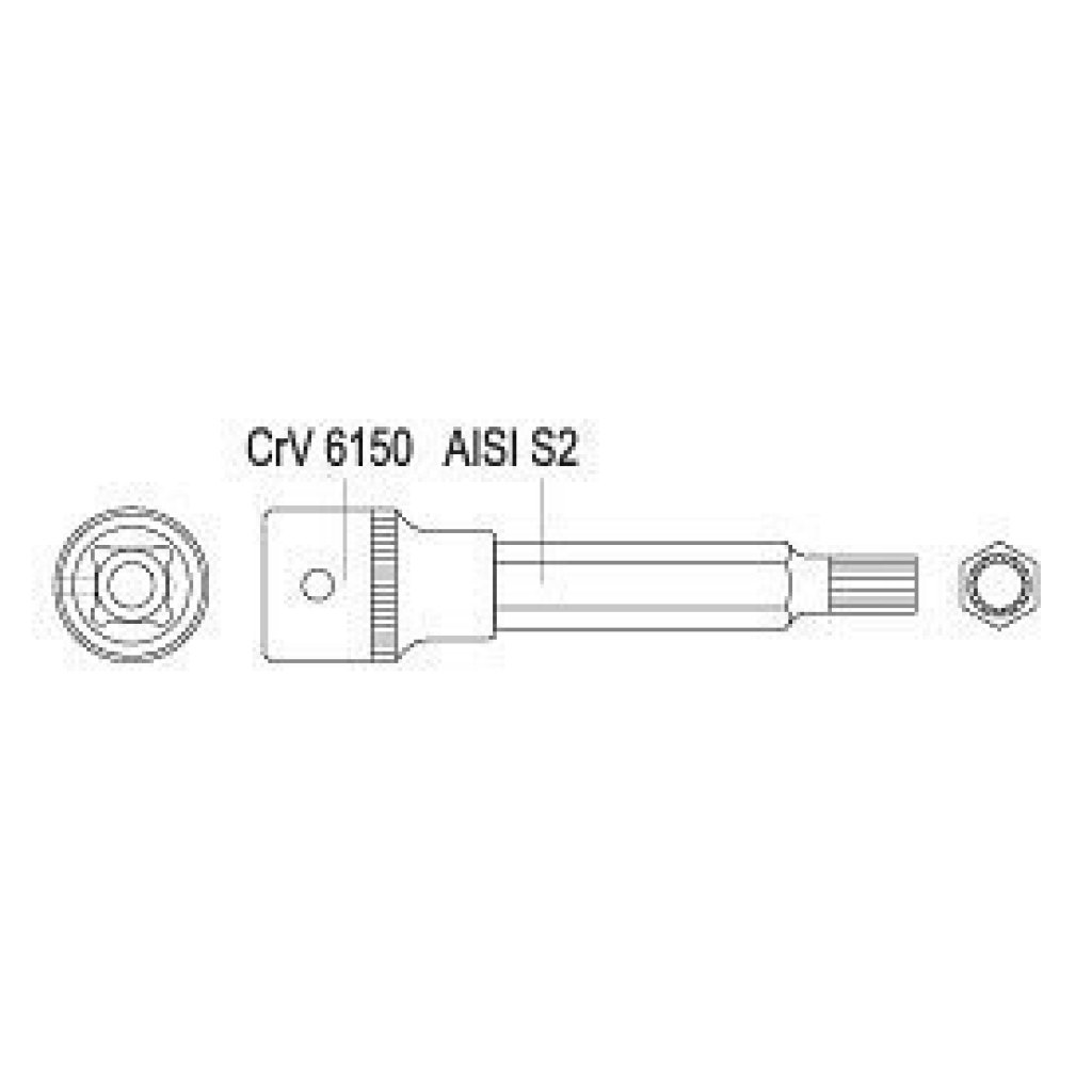 Hlavice s bitem XZN 1/2" M5 Yato - YT-0450