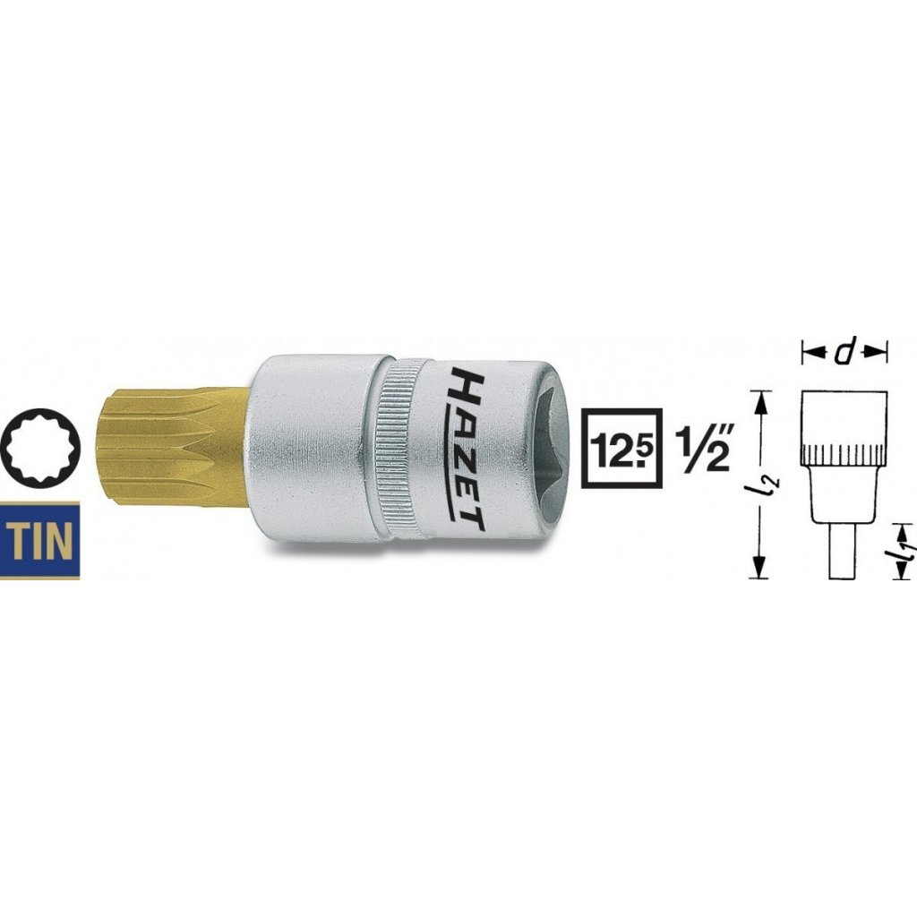 Hlavice s bitem XZN 1/2" M6 Hazet 990-6 - HA047314