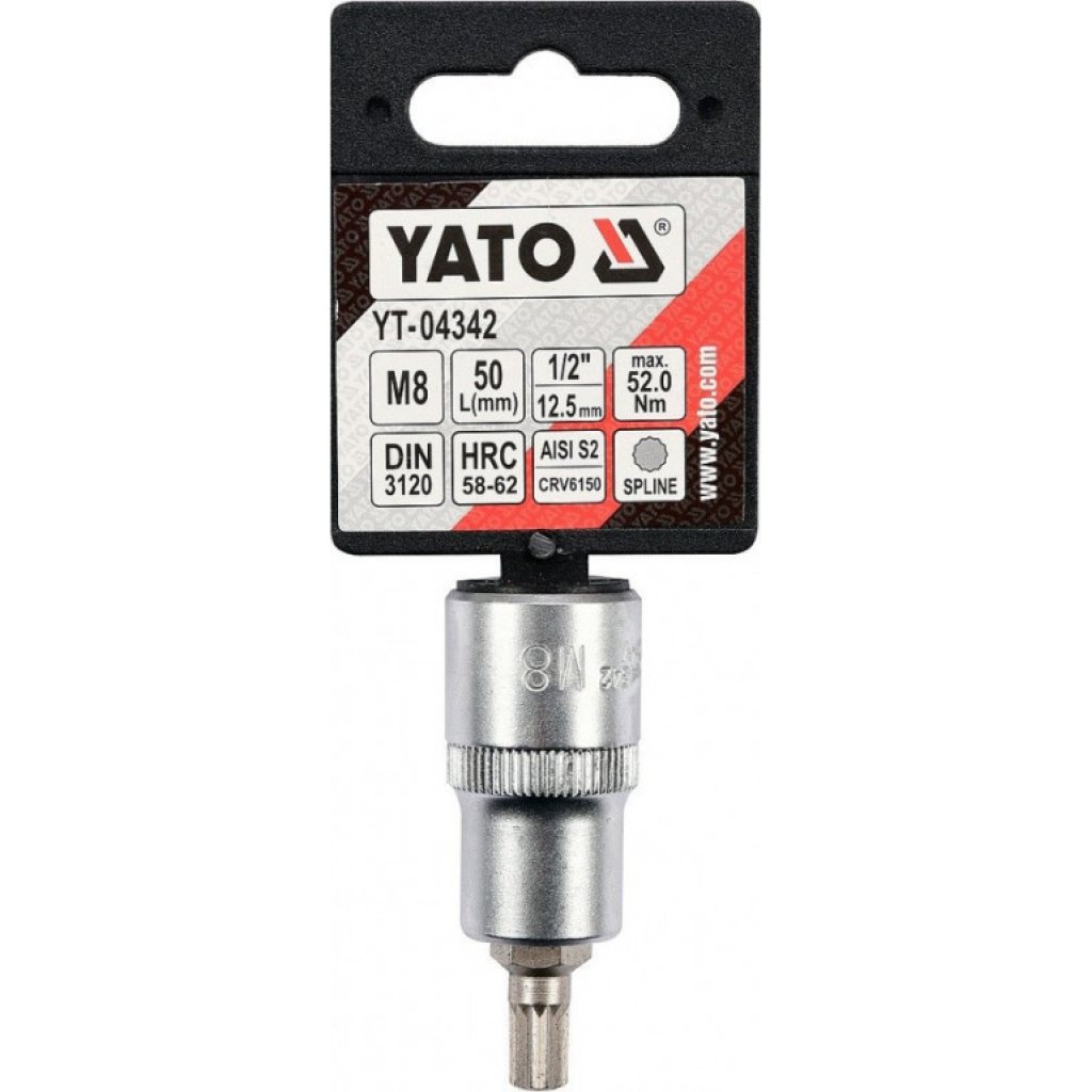 Hlavice s bitem XZN 1/2" M8 YATO - YT-04342