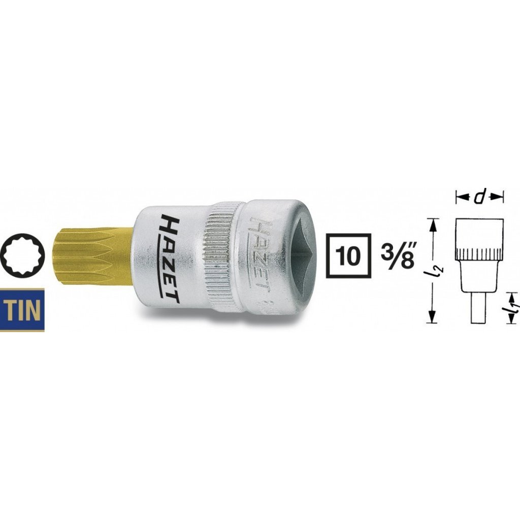 Hlavice s bitem XZN 3/8" M5 Hazet 8808-5 - HA039982