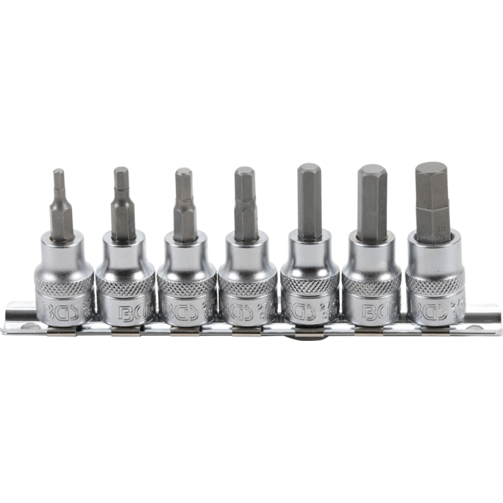 Hlavice s bity IMBUS 3/8", palcové 7 ks - AH5104