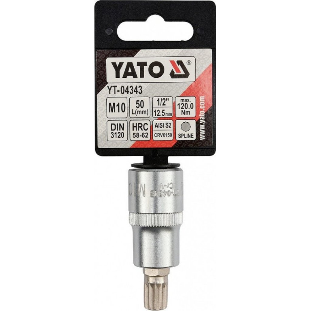 Hlavice s bity XZN 1/2" M10 YATO - YT-04343