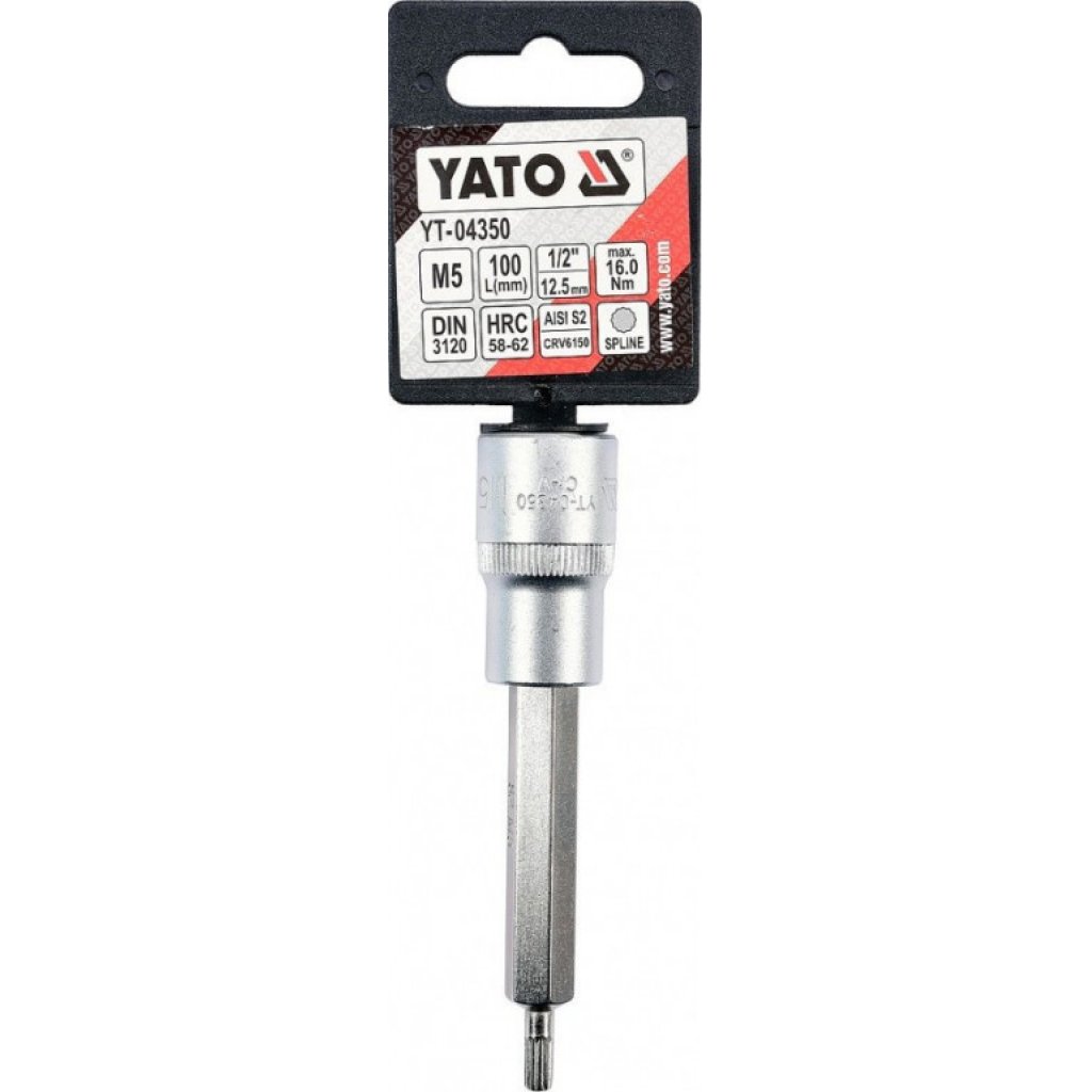 Hlavice s bity XZN 1/2" M5 YATO - YT-04350