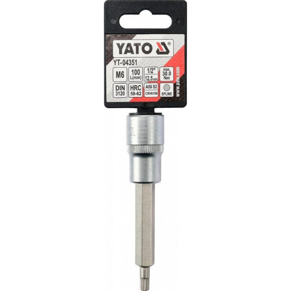 Hlavice s bity XZN 1/2" M6 YATO - YT-04351