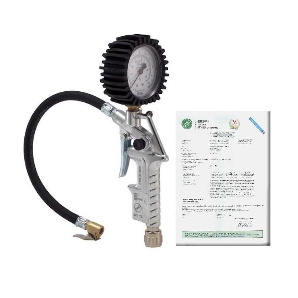 Hustič pneu s manometrem OMG73, 0-10 bar - F10245