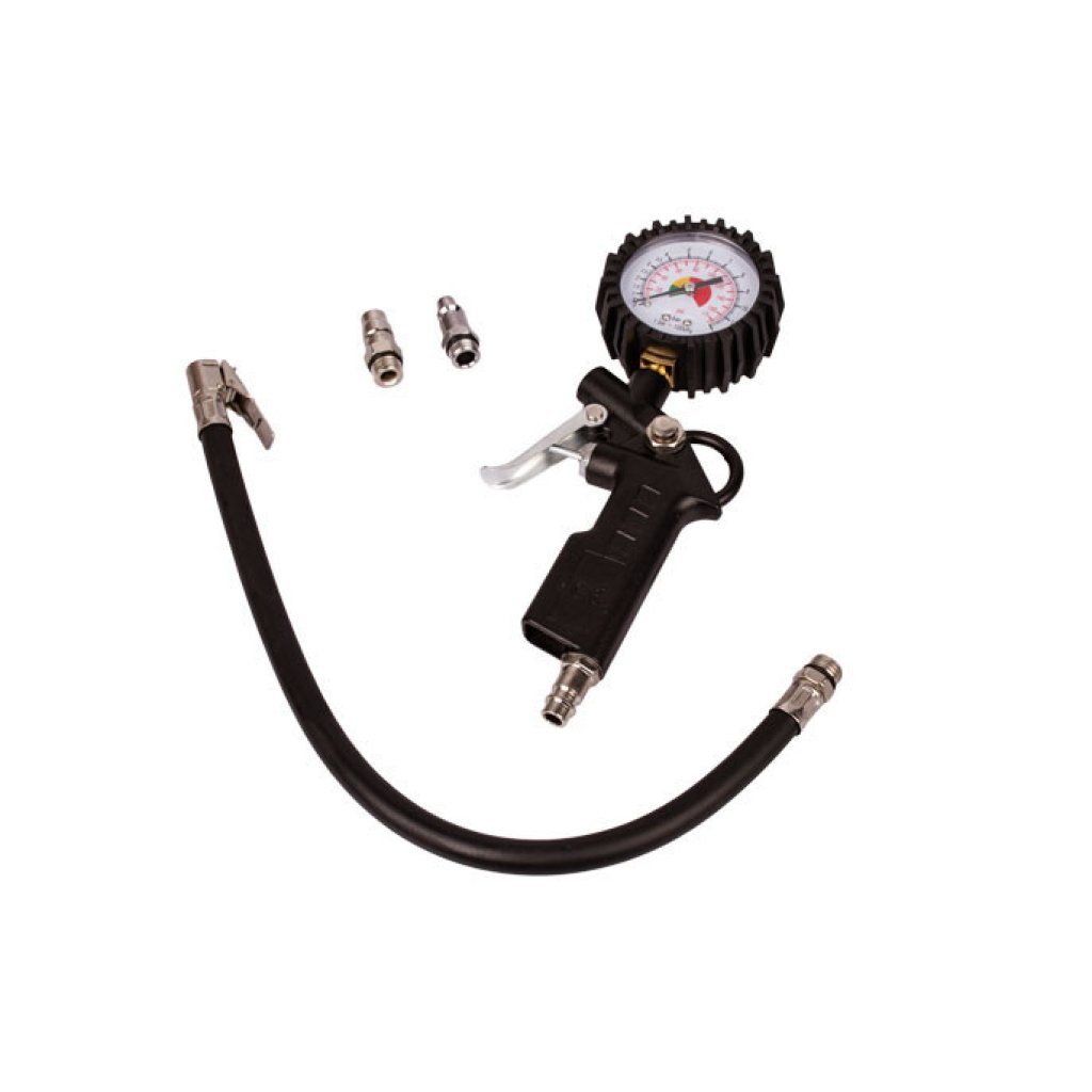 Hustič pneu s manometrem, rychlospojka 1/4" - HTA830042