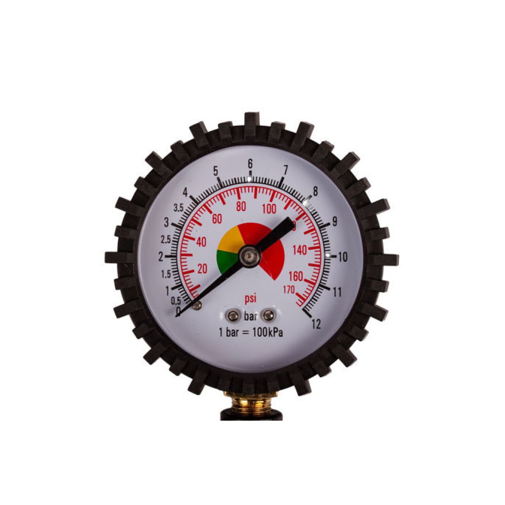 Hustič pneu s manometrem, rychlospojka 1/4" - HTA830042
