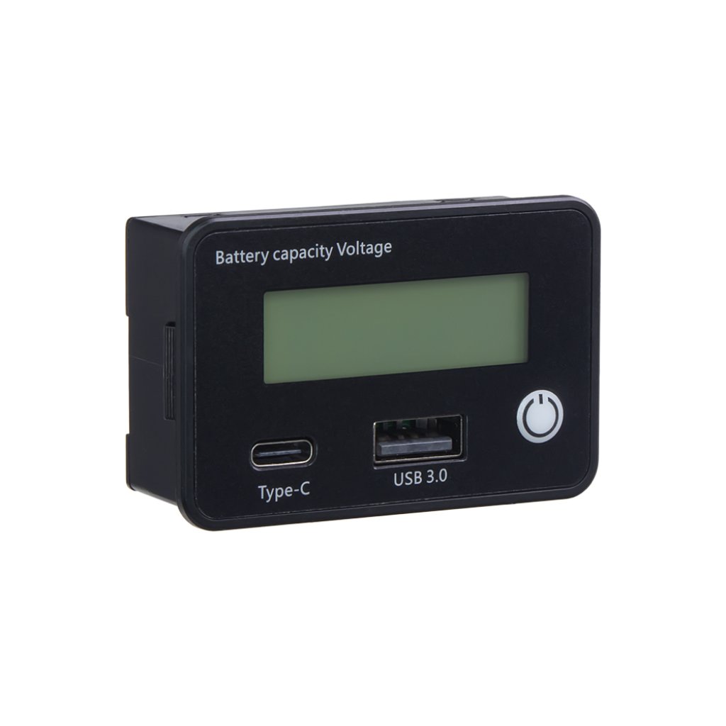 Indikátor baterie 8-30V s USB/USB-C zásuvkou