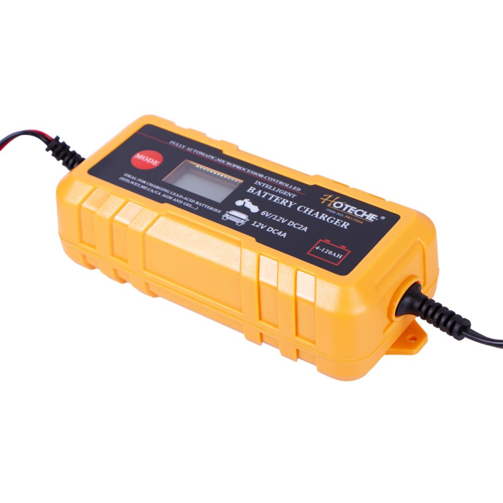 Inteligentní nabíječka autobaterií 6V a 12V, LCD display - HTP817204