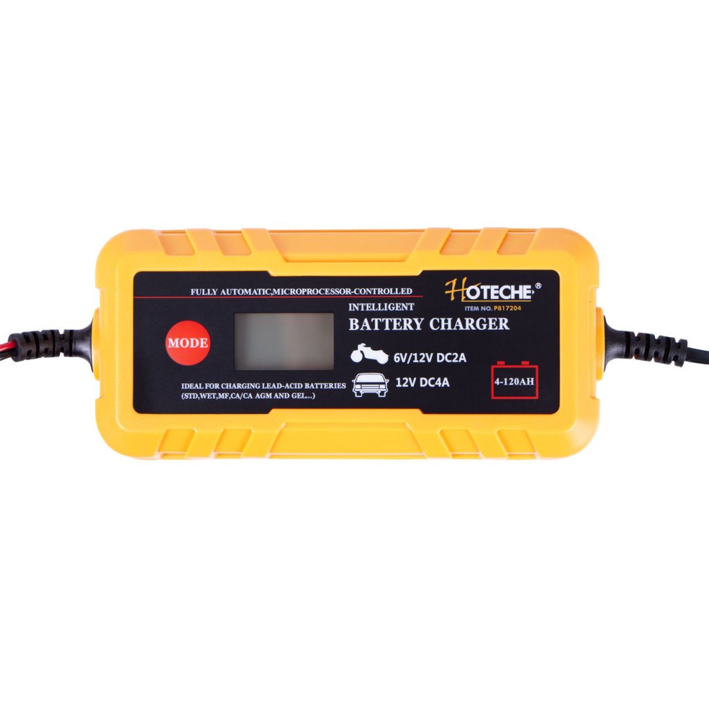 Inteligentní nabíječka autobaterií 6V a 12V, LCD display - HTP817204