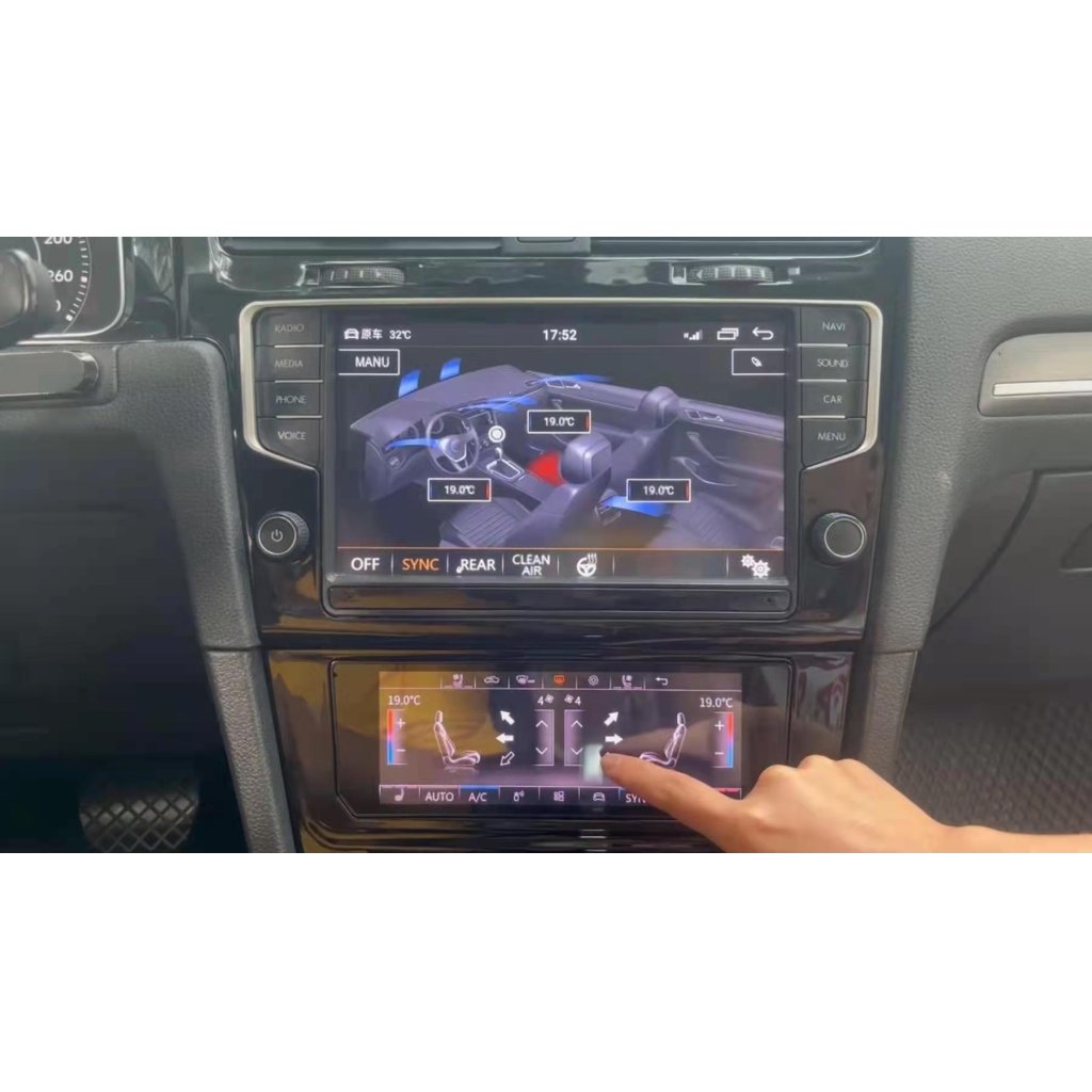 IPS dotykový panel klimatizace pro VW Golf VII