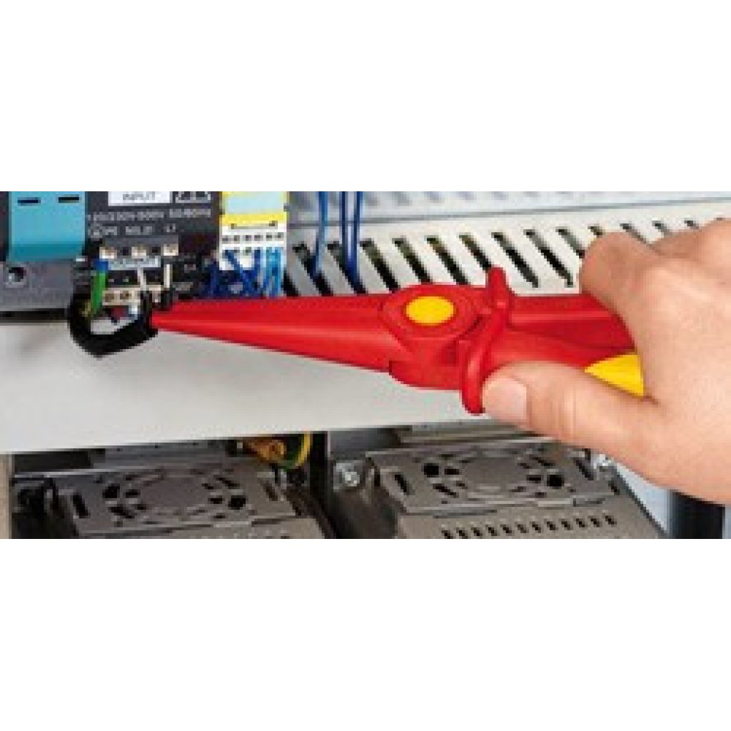 Izolační plastové rovné půlkulaté kleště 220 mm - 986202