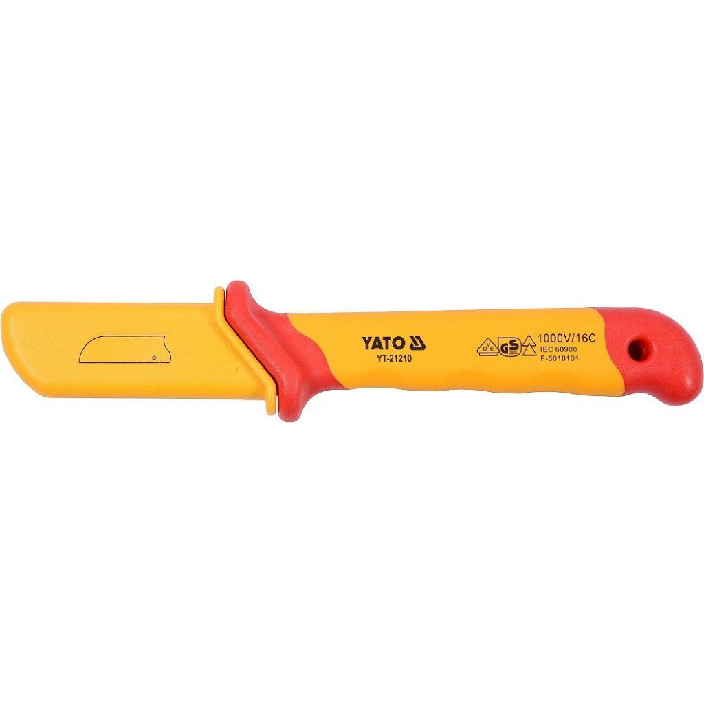 Izolovaný elektrikářský nůž, VDE, 50 x 180 mm - YT-21210