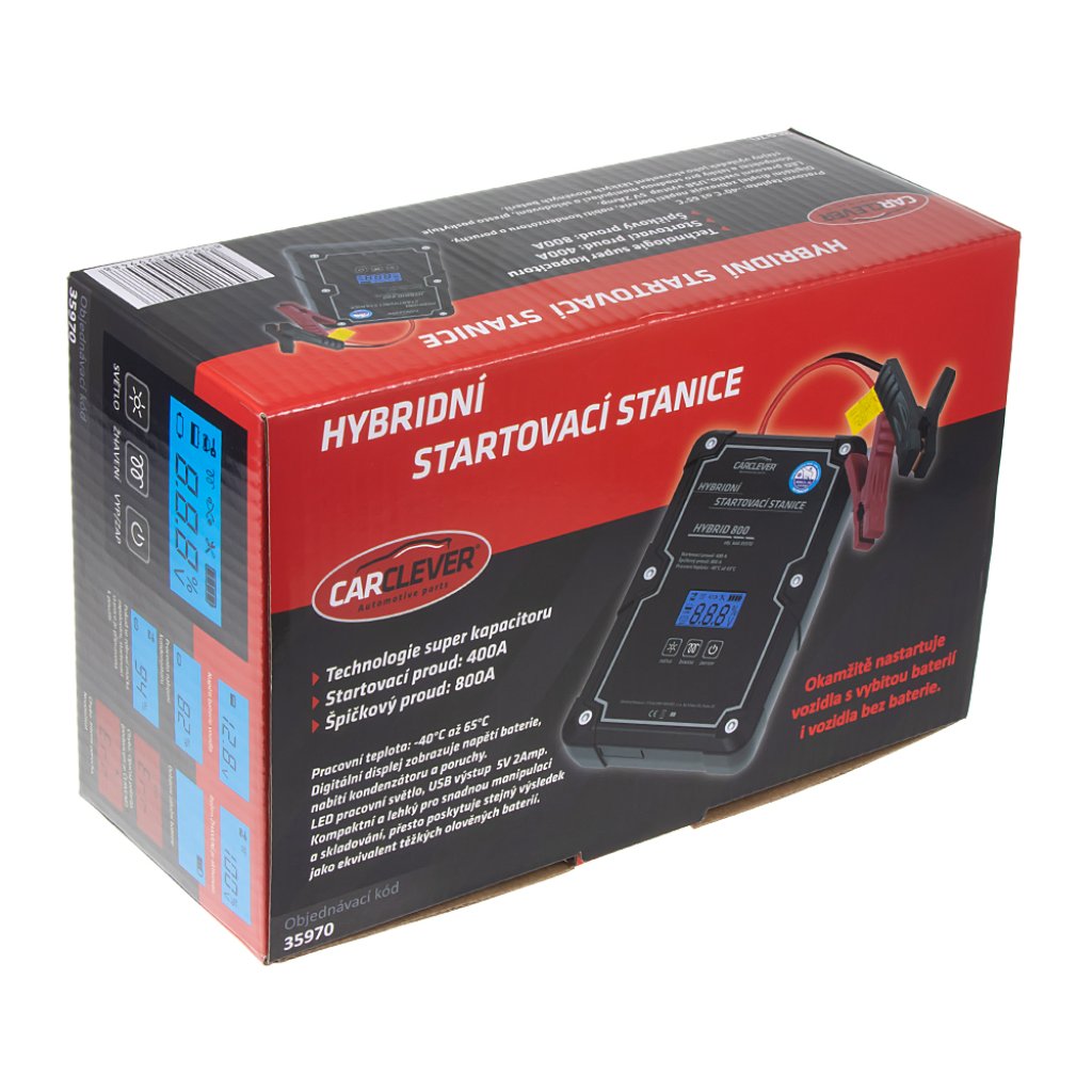 Jumpstart - hybridní startovací stanice CARCLEVER 400Amp