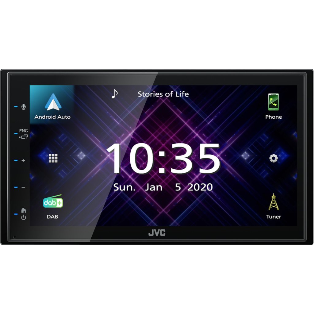 JVC 2DIN DAB+ / FM autorádio/6,8" displej/USB/AUX/Bluetooth/Apple CarPlay / Android Auto