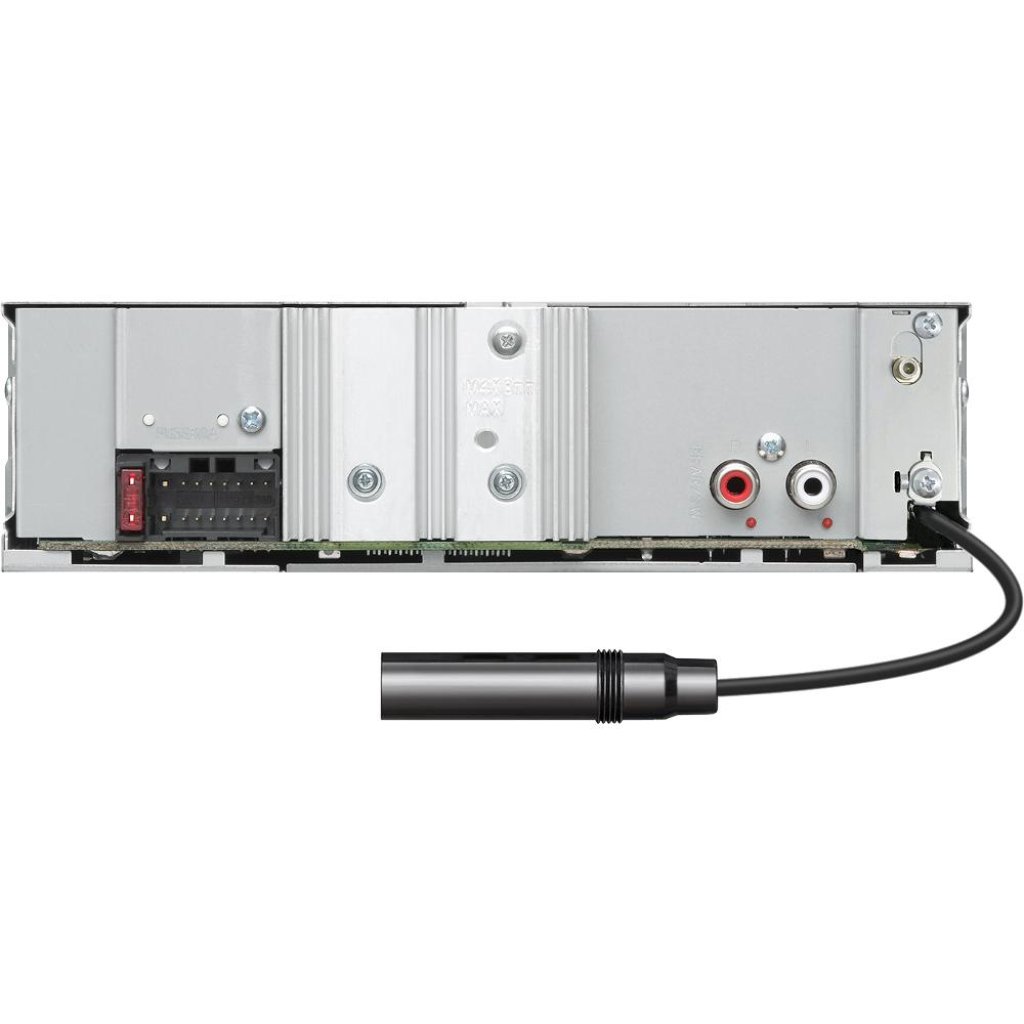 JVC DAB+ / FM autorádio bez mechaniky/USB/AUX/červené podsvícení/odnímatelný panel