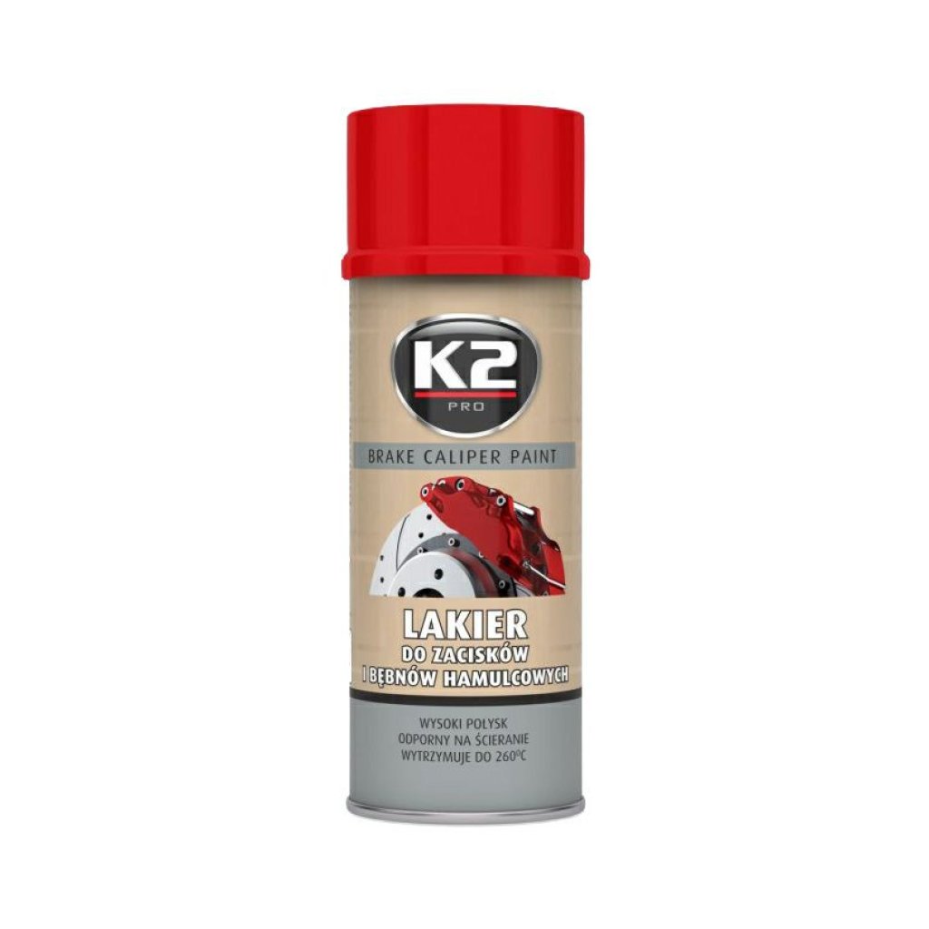 K2 BRAKE CALIPER PAINT 400 ml ČERVENÁ - barva na brzdové třmeny a bubny, L346CE