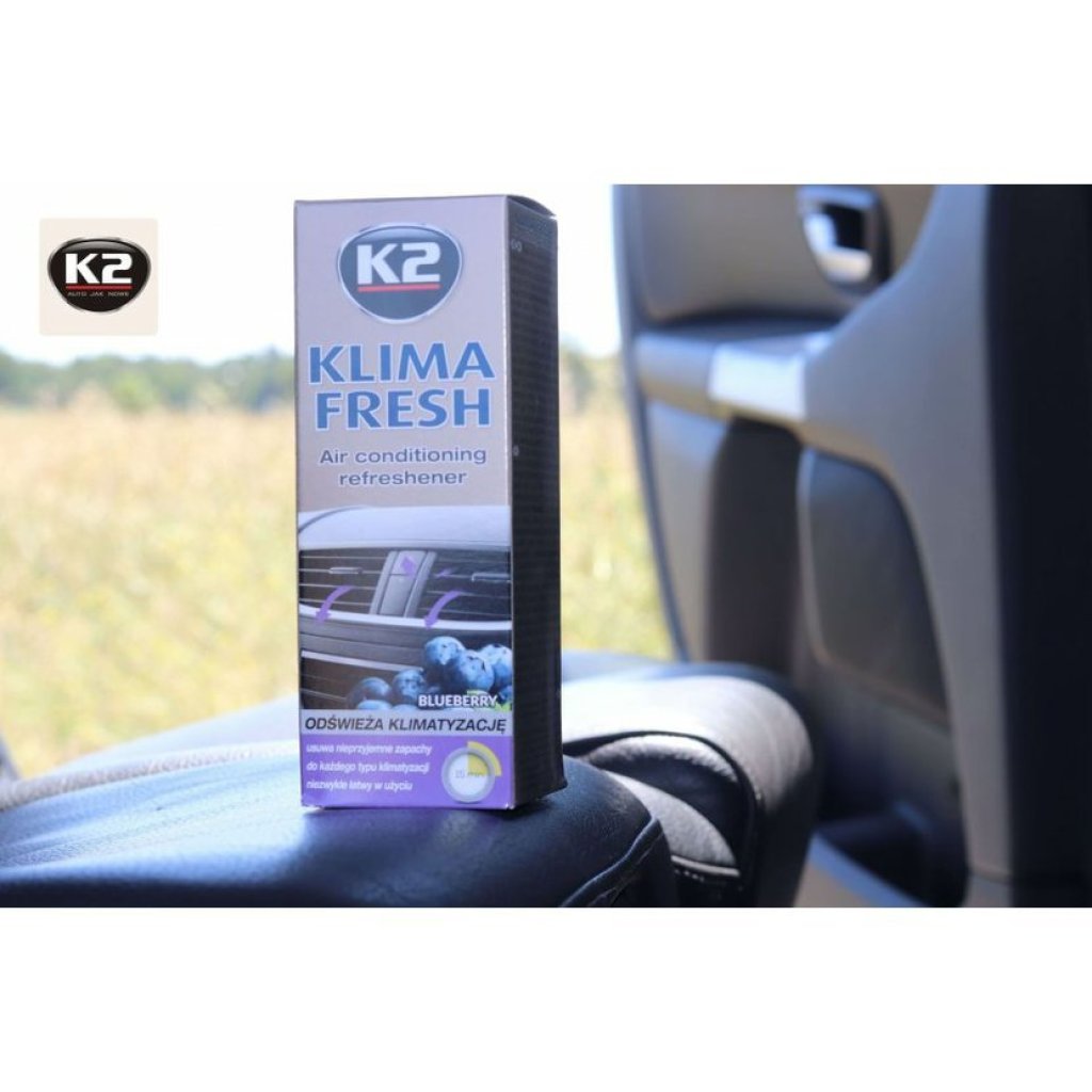 K2 KLIMA FRESH 150 ml BLUEBERRY - osvěžuje vzduch interiéru vozu, K222BB